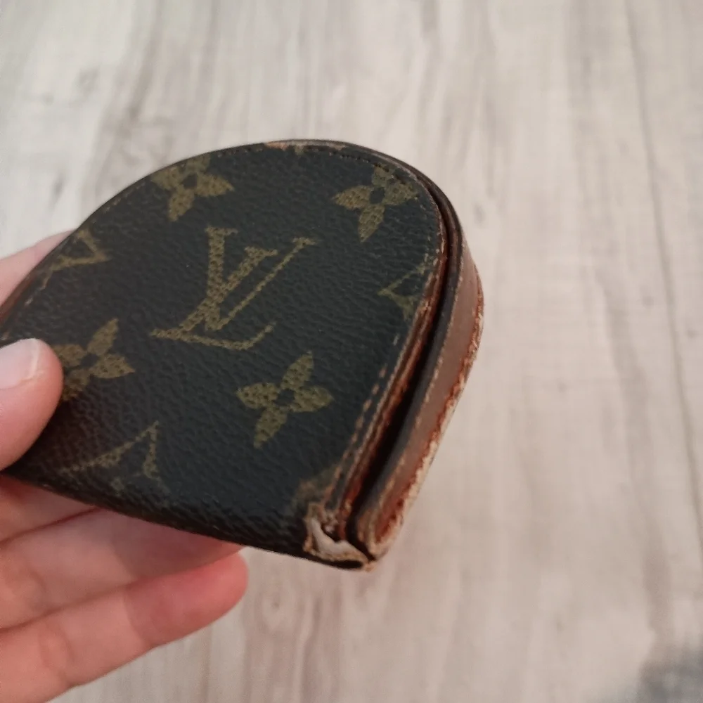 Louis Vuitton Monogram Port Monnaie Guze Coin Wallet Leather Brown